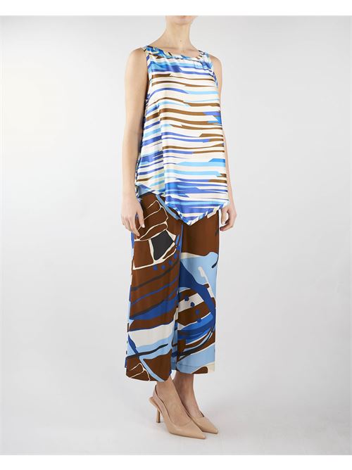 Sleeveles top with striped print Manila Grace MANILA GRACE |  | Y310VSMA425